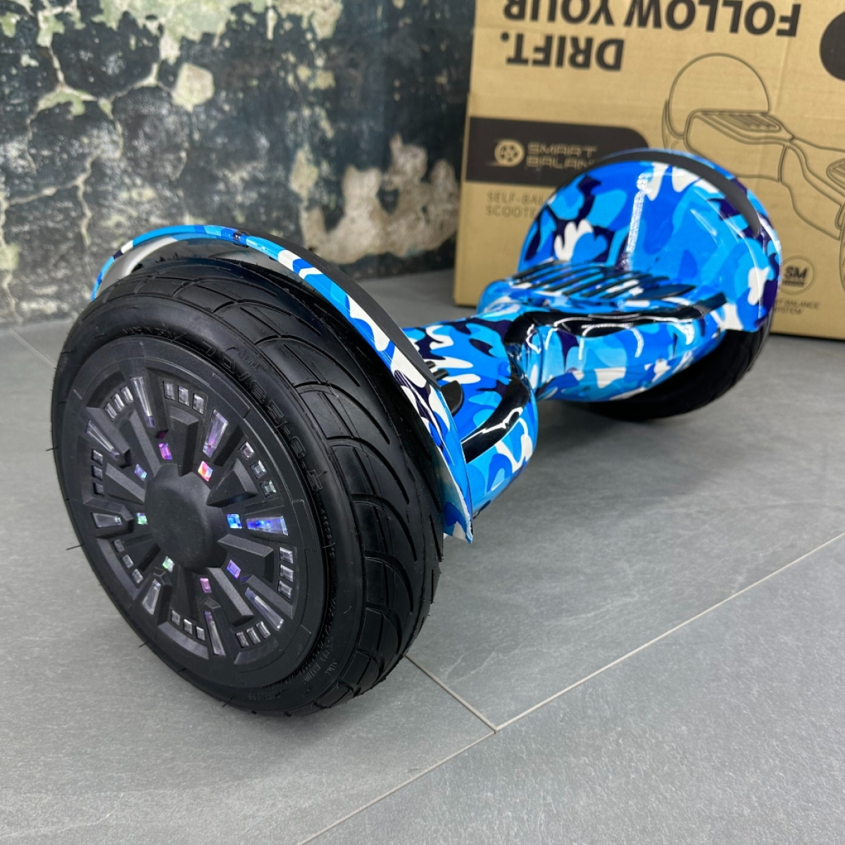 Гироборд Гироскутер SMART BALANCE U10 Turbo 10.5'' Блакитний камуфляж NEW!, Фото - 4