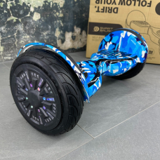 Гироборд Гироскутер SMART BALANCE U10 Turbo 10.5'' Блакитний камуфляж NEW!, Фото - 4