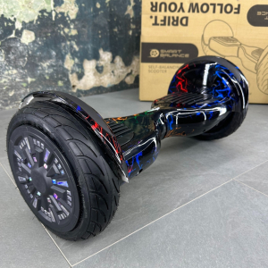 Гироборд Гироскутер SMART BALANCE U10 Turbo 10.5'' Кольорова блискавка NEW!