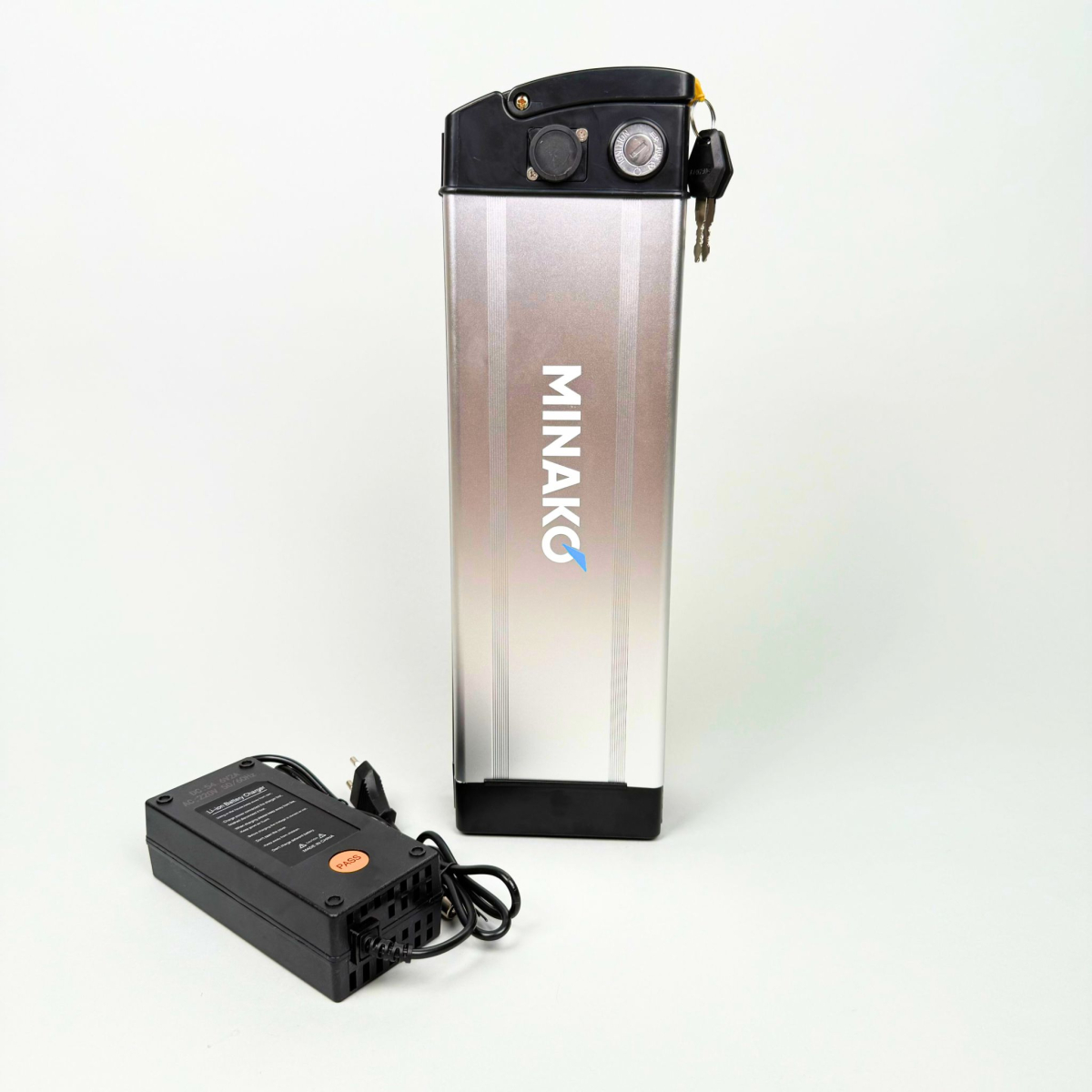 Акумулятор для електровелосипеда (Li-ion 48V 15Ah) SILVER з кріпленням