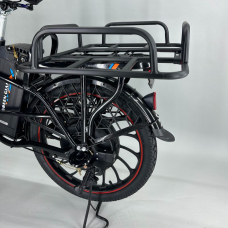 Електровелосипед Green Giant 600W, 48V, 18AH  Чорний з вантажним багажником, Фото - 6