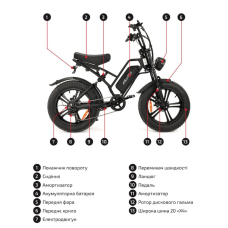 Електровелосипед ASKMY U22 Ultra 21Ah 60V PAS, Фото - 9