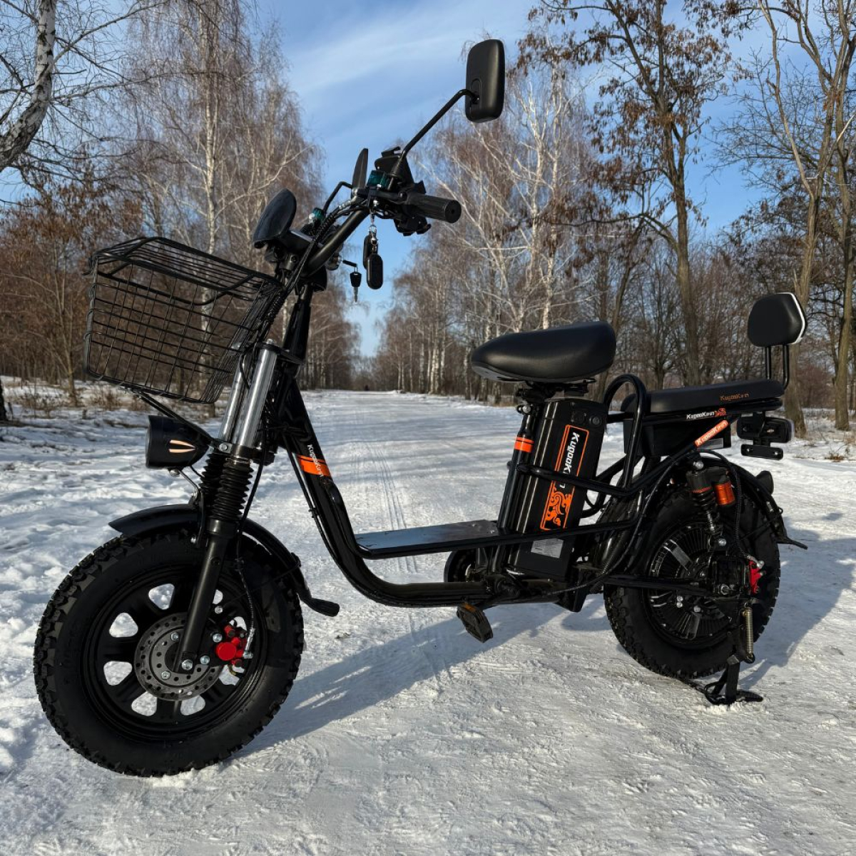 Електровелосипед  KUGOO Kirin V3 PRO Off-road на зимовій шипованій гумі