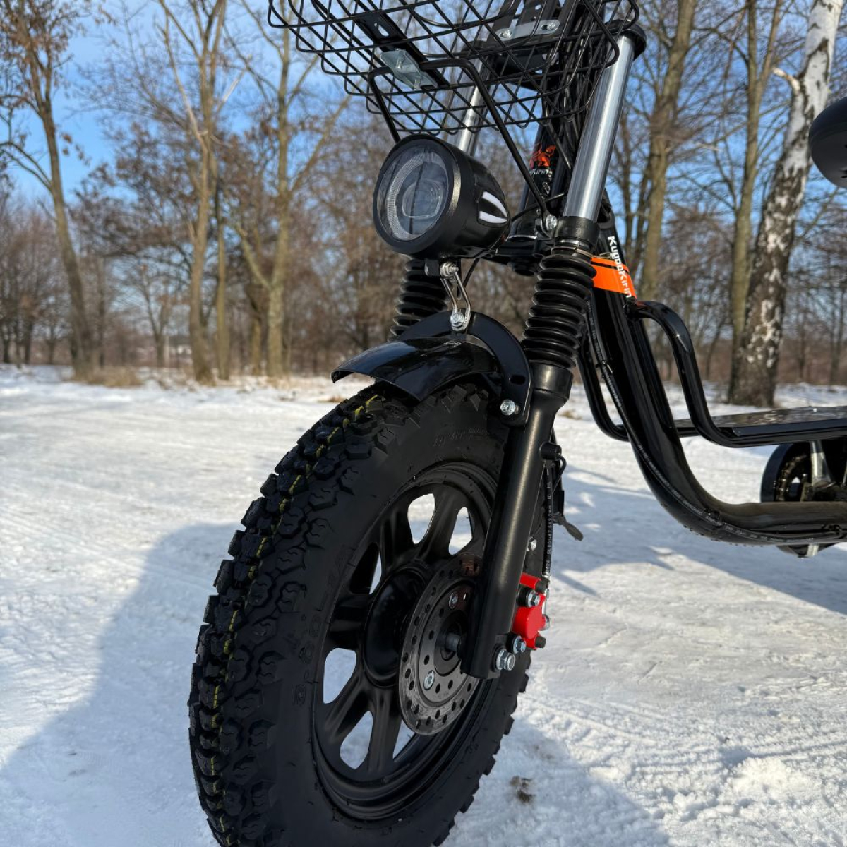 Електровелосипед  KUGOO Kirin V3 PRO Off-road на зимовій шипованій гумі, Фото - 3