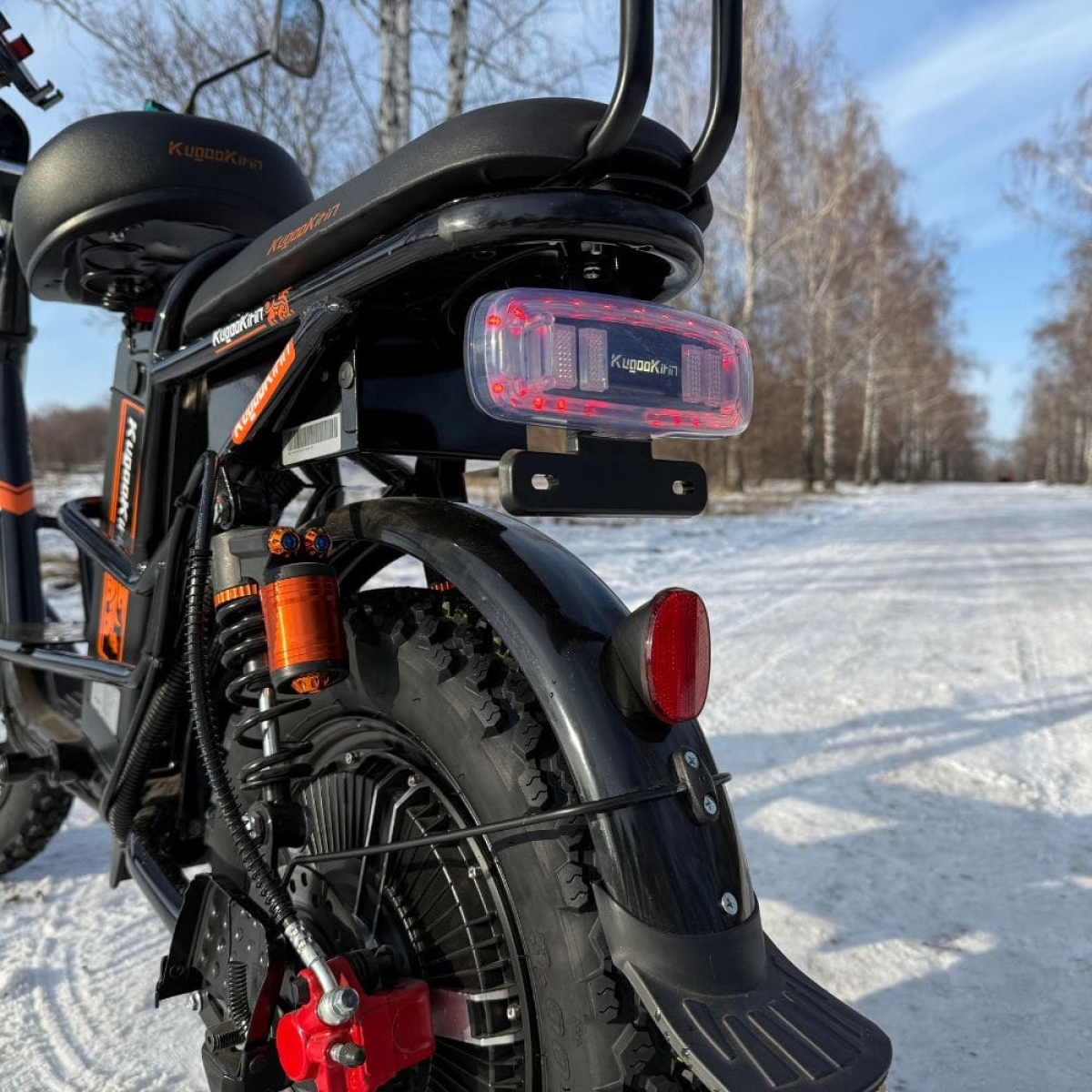 Електровелосипед  KUGOO Kirin V3 PRO Off-road на зимовій шипованій гумі, Фото - 9