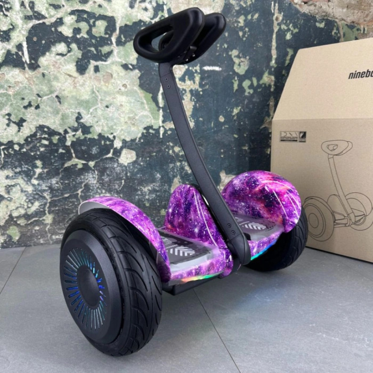 Гіроскутер Segway Ninebot Mini Гіроборд З Ручкою Фіолетовий космос