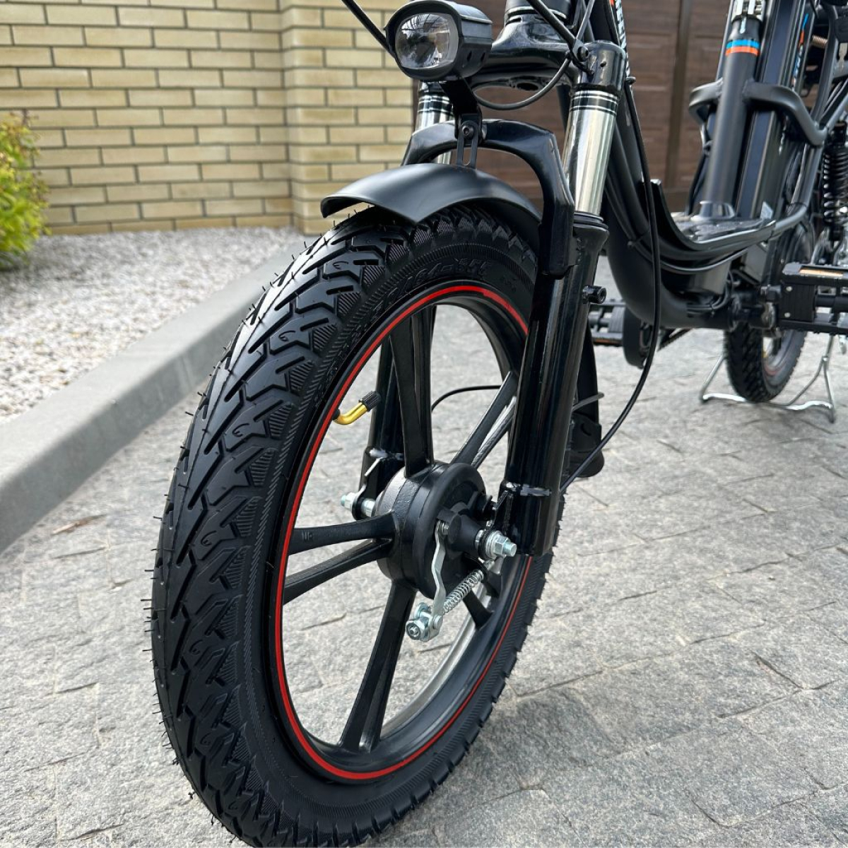 Eлектровелосипед Green Giant U18 PRO Black 800W, 48V, 15AH 20дюймів, Фото - 7