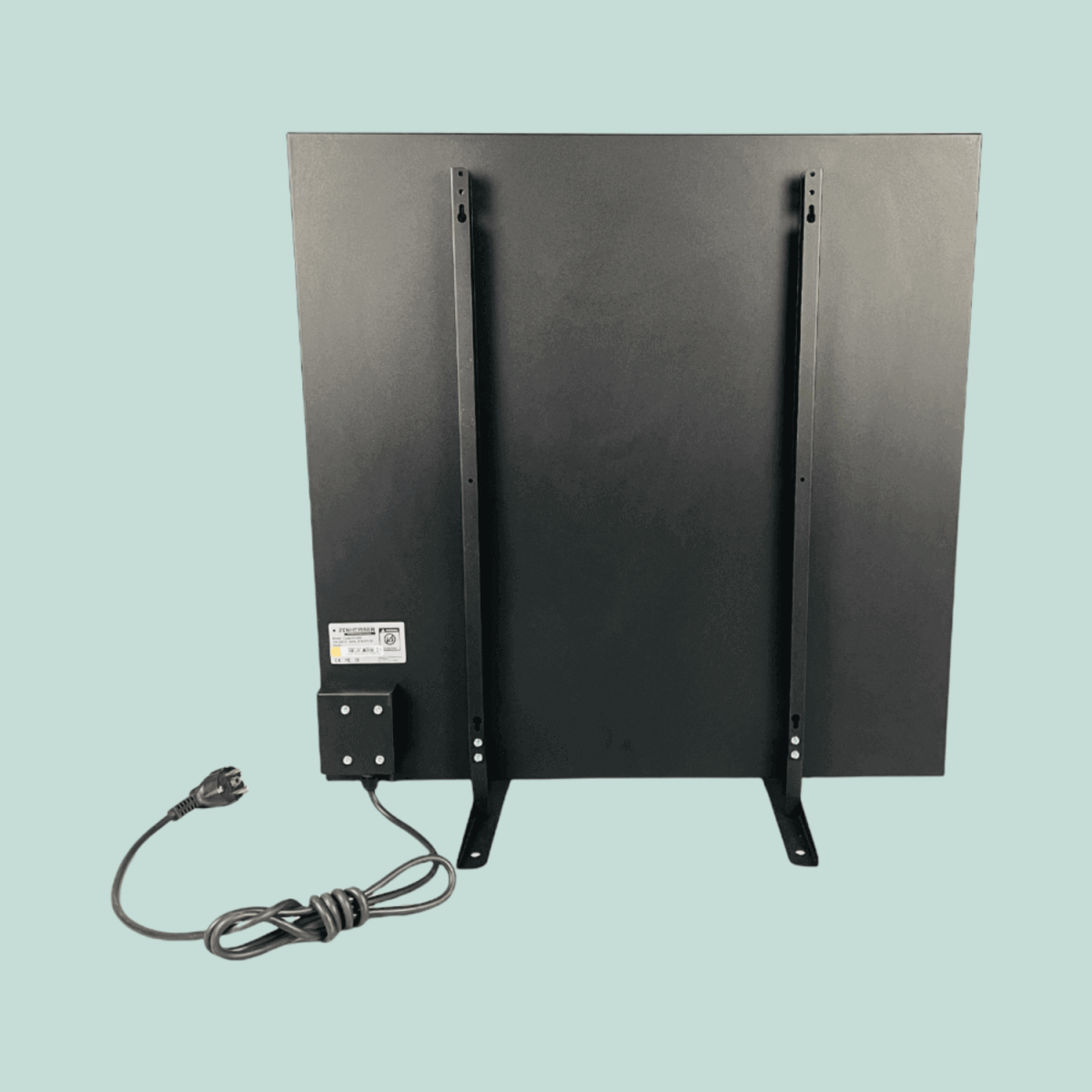 Керамічний інфрачервоний обігрівач ZENHEISSER Cube H-600, (60х60 600 W) з кнопкою, білий глянець, Фото - 1