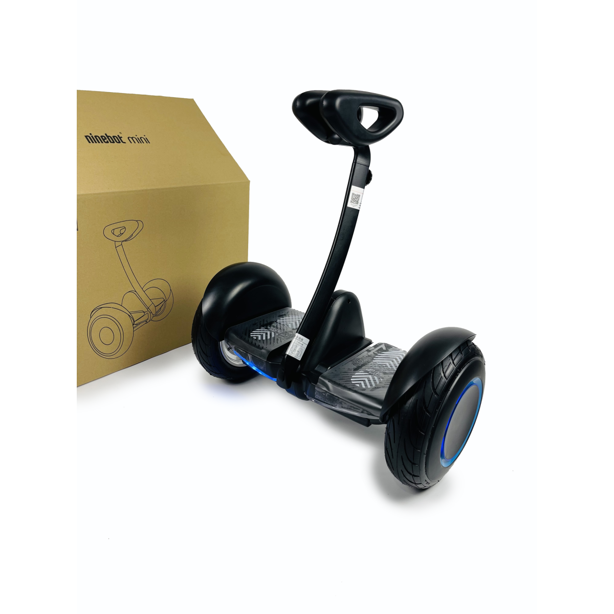 Гіроскутер Segway Ninebot Mini Гіроборд З Ручкою Чорний з підсвіткою колес, Фото - 1