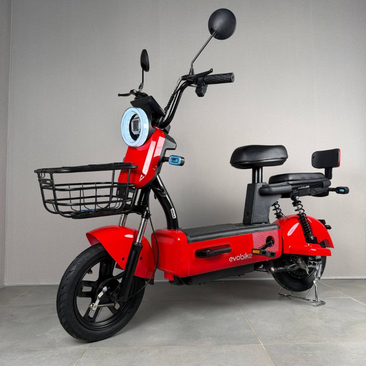 Електровелосипед EVOBIKE Nova S (500W 48V 12Ah) Red з передньою корзинкою